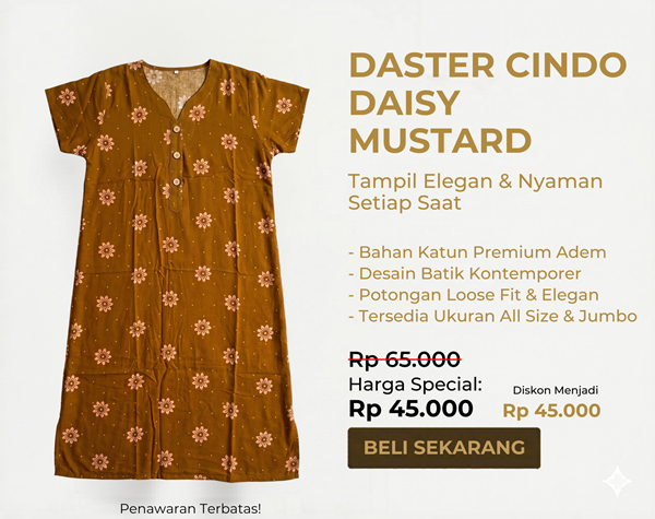 Daster Cindo Daisy Mustard